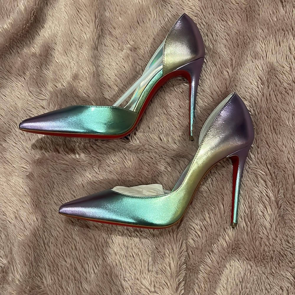 CHRISTIAN LOUBOUTIN IRIZA 100 LEATHER PUMP - Picture 6 of 8